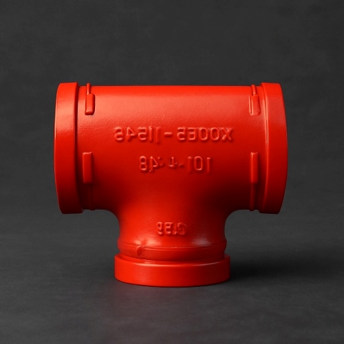 Тройник под муфту грувлок ковкий чугун ДУ 25 (ДН 34) 1